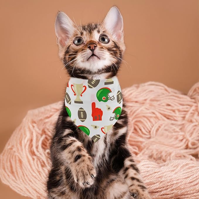 Rugby Dog Bandanas for Small Dogs Breed Cats 18 Inch 7PCS