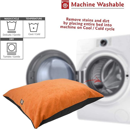 Majestic Pet Rectangle Large Dog Bed Washable – Non Slip Comfy Pet Bed – Dog Crate Bed Super Value Pillow Dog Bed – Dog Kennel Bed for Sleeping 46 x 35 Inch