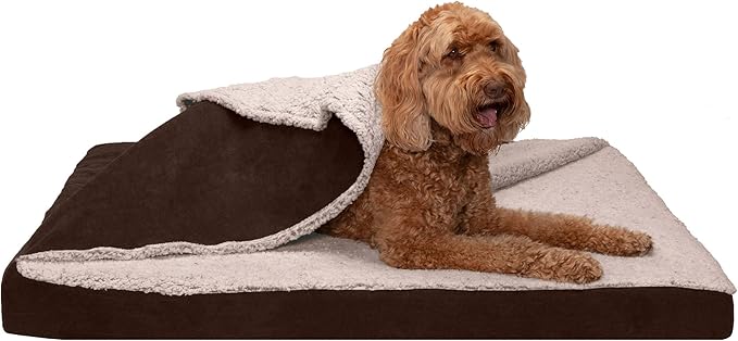 Furhaven Orthopedic Dog Bed for Large Dogs w/ Removable Washable Cover 95 lbs
