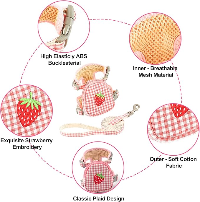 Pet Backpack Harness with Leash Set 1 Pack