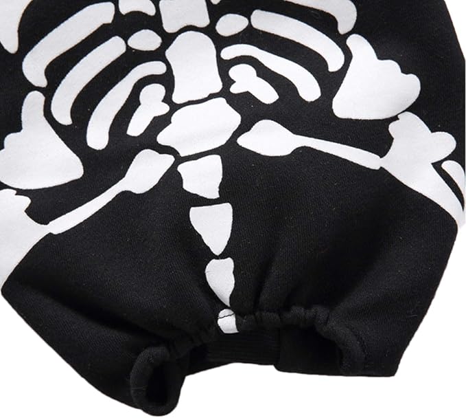 Dog Cat Skeleton Costume Coat Pet Puppy Halloween Costumes Clothes for Small Medium Dogs Cats Halloween Party Cosplay Sweater Jumpsuit Puppies Funny Outfits Kitten Dress up Shirt Pets Apparel