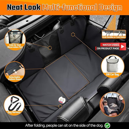 Back Seat Extender for Dogs，Heavy Duty Leatherette Dog 500lbs，Travel Dog