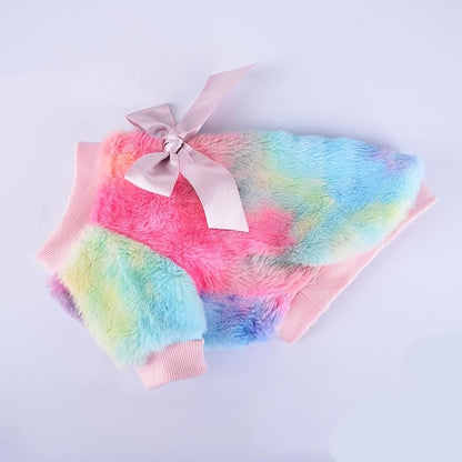 Dog Sweaters for Small Dogs Girl Boy Winter Tie-Dye Puppy Sweater Warm Pet Clothes Outfits for Chihuahua Yorkie Shih Tzu Teacup Cold Weather Dog Coat Spring Cat Apparel (Small 1)