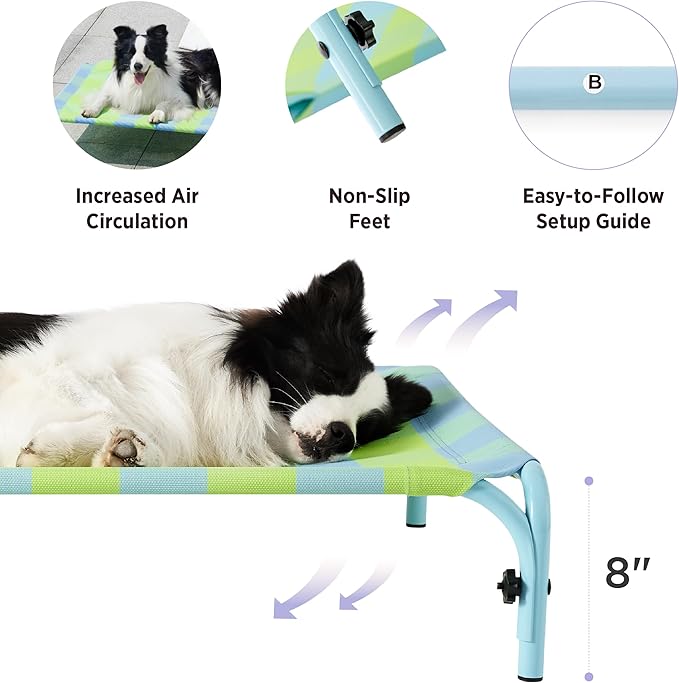 Lesure Elevated Raised Outdoor Dog Bed 34"