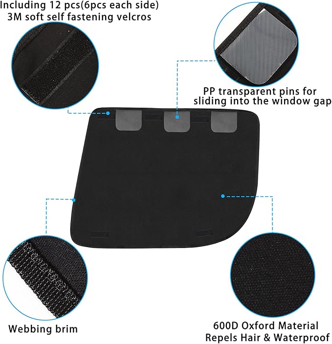 BECROWMUS 2 Packs Dog Car Door Protector