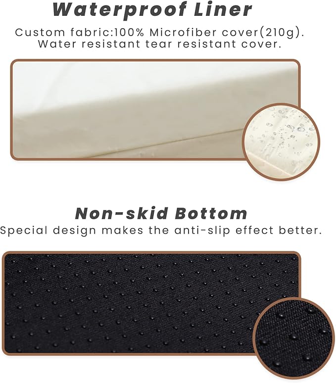 Laifug Orthopedic Memory Foam Extra Large Dog Bed Pillow(50"x36"x10"