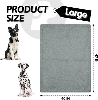 furrybaby Dog Blanket Soft Dog Blankets for Large Dogs Puppy Essentials Washable Sherpa Fleece Cat Blanket 40x47 Inches for Bed Furniture Couch Sofa (Large