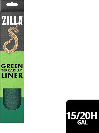 Zilla Reptile Terrarium Bedding Substrate Floor Liner, Green, 15/20G, 11.75" x 23.5"