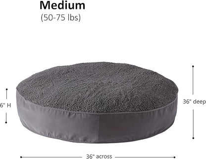 Happy Hounds Scout Deluxe Round Pillow Style Sherpa Dog Bed (36 x 36 in.),