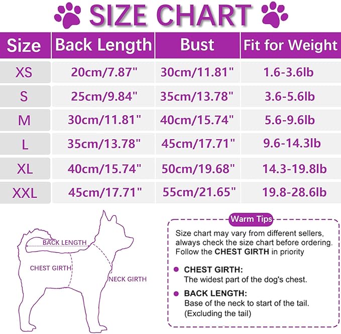 Dog Pajamas for Small Medium Dogs Summer Cute Dog Clothes Boy Girl Dog Pjs Soft Stretchy Doggie Clothes Cat Pet Jammies Outfit (Purple