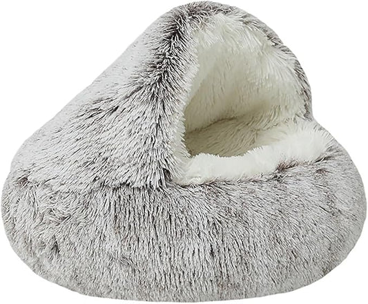 Dog Cave Bed for Small Dogs Cats Pets (20" D,