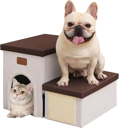 downluxe Dog Stairs for Small Dogs (2-Step Pet