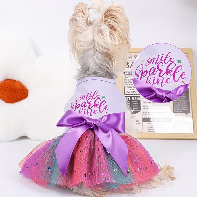 Summer Dog Clothes Dog Dress for Small Medium Dogs Girl