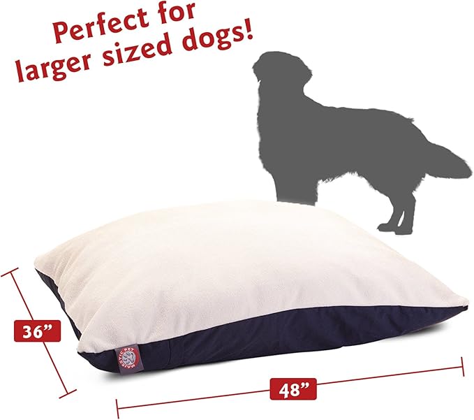 36x48 Blue Rectangle Pet Dog Bed By Majestic Pet Products Large