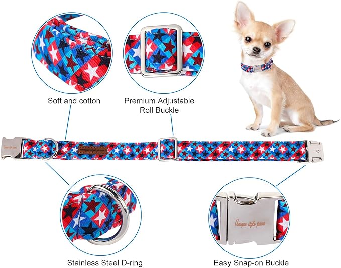 Patriotic Dog Collar 4th of