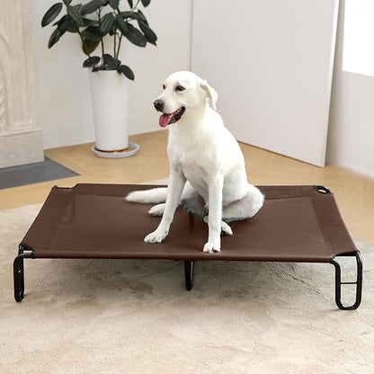 pettycare Elevated Outdoor Dog Bed 85 lbs,Brown