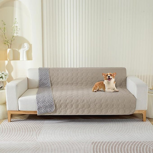 SYSLOON Waterproof Dog Bed Cover Sofa,Car,82"x102",Beige