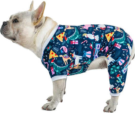 CuteBone Dog Pajamas Christmas Clothes Pjs for Small P108M