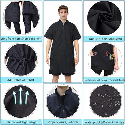 Gliitatu Dog Grooming Smock 2 Pack Barber Jackets