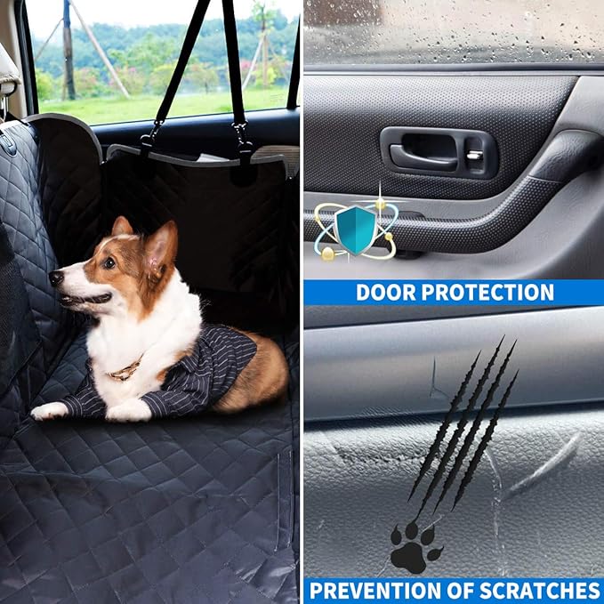 Dog Car Seat Cover for Back Seat 100% Waterproof 600D Oxford