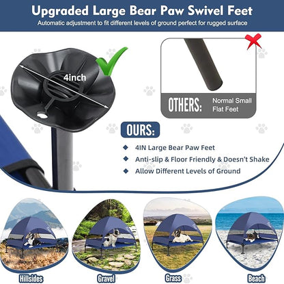 Upgraded Elevated Dog Bed with Canopy