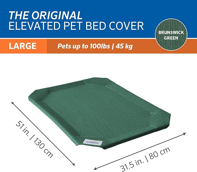 Original Pet Bed Replacement Cover - Brunswick Green - Large (43.5" x 31.5")