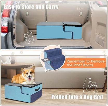 Supet Dog Stairs for Small Medium Large Dogs to Get on Bed