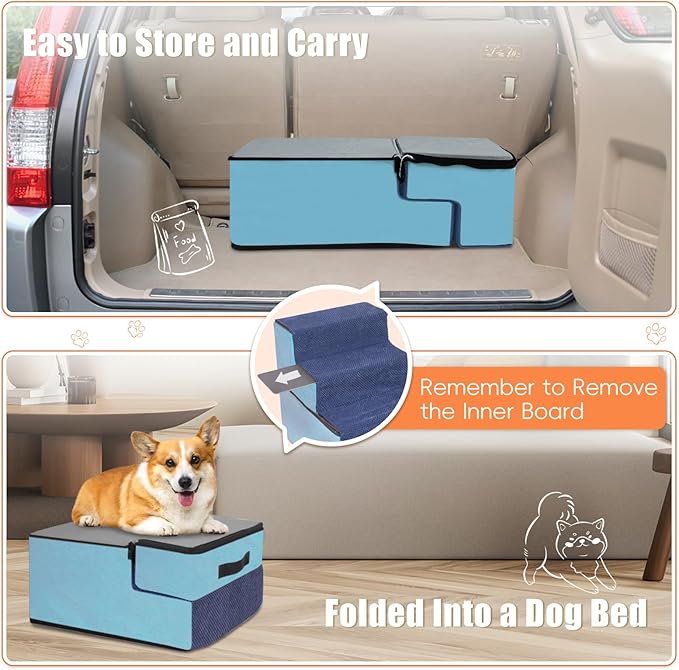 Supet Tall Dog Stairs for Small Medium Large Dogs to Get on Bed