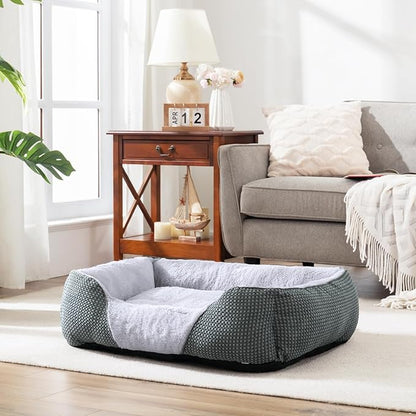 MIXJOY Dog Beds for Small Dogs Cats (20x19in,Grey)