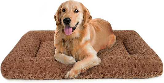 Dog Beds Crate Pad for Medium (35"x23"Brown)
