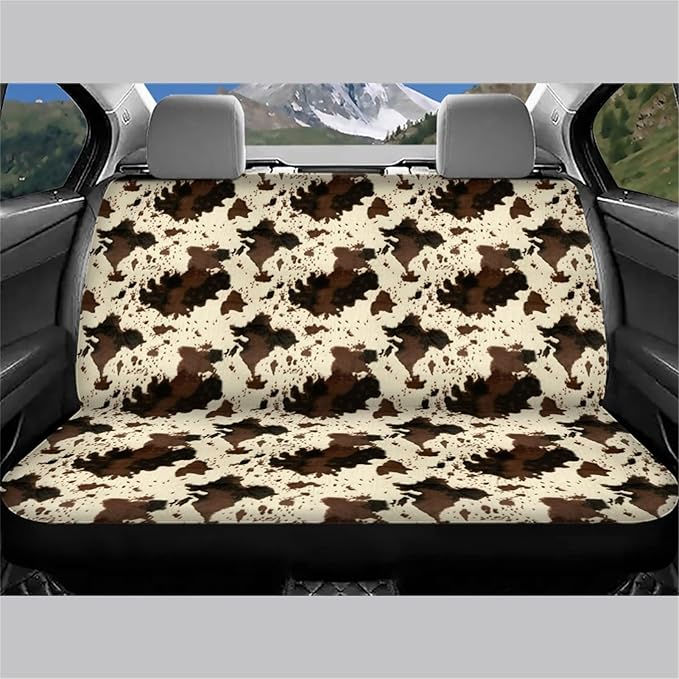 CLOHOMIN Cow Print Car Seat Cover for Back Seat Only