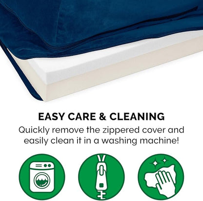 Furhaven Memory Foam Dog Bed for Large Dogs w/ Removable Bolsters & Washable Cover 95 lbs