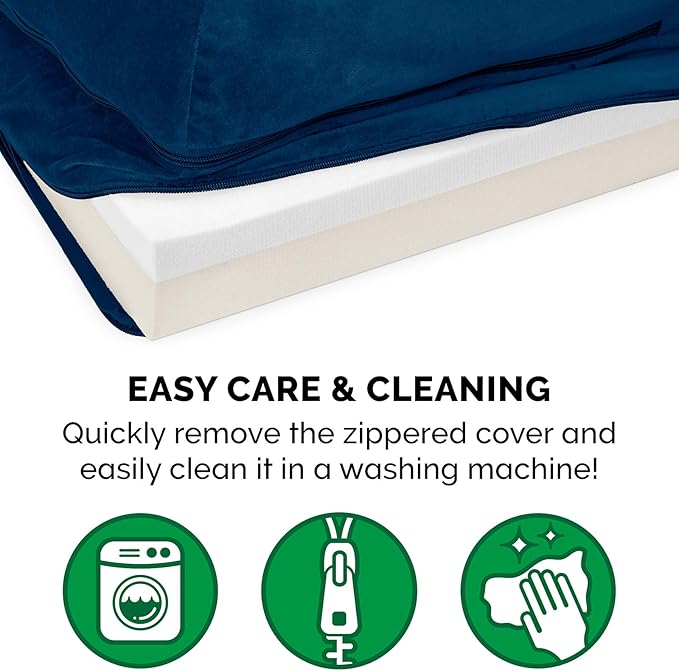 Furhaven Memory Foam Dog Bed for Large Dogs w/ Removable Bolsters & Washable Cover 125 lbs