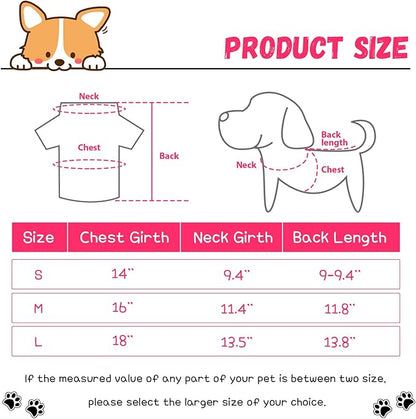 8 Pieces Pet Shirts Printed Puppy Shirts Soft Dog Shirt Pullover Dog T Shirts Cute Dog Sweatshirts Valentine's Day Puppy Girl Clothes Dog Outfits Small Dog for Pet Dogs Cats (Cute Pattern