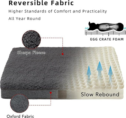 DaysU Large Dog Bed for Large Dogs 65 Ibs, 36x27x3in