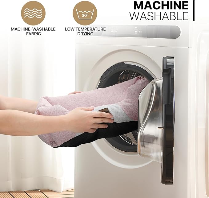 MoNiBloom 20"x17"x6.5" Dog Beds for Small Size Dogs Machine-Washable Linen-Like Fabric Pet Beds Warming Cozy Soft Bed for Dogs and Cat