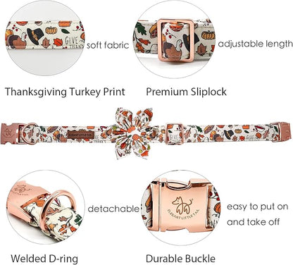 Elegant little tail Dog Collar with Flower