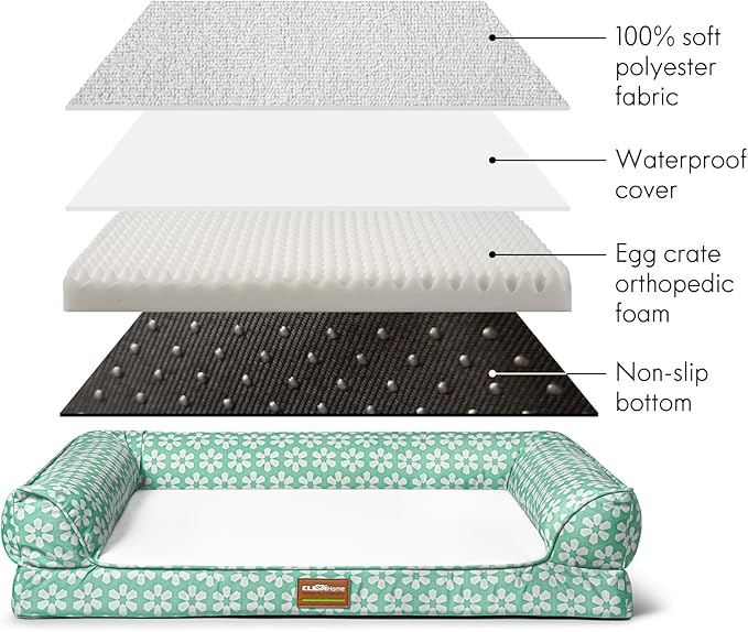 ClevaHome Comfort Orthopedic Dog Bed for Large Dogs