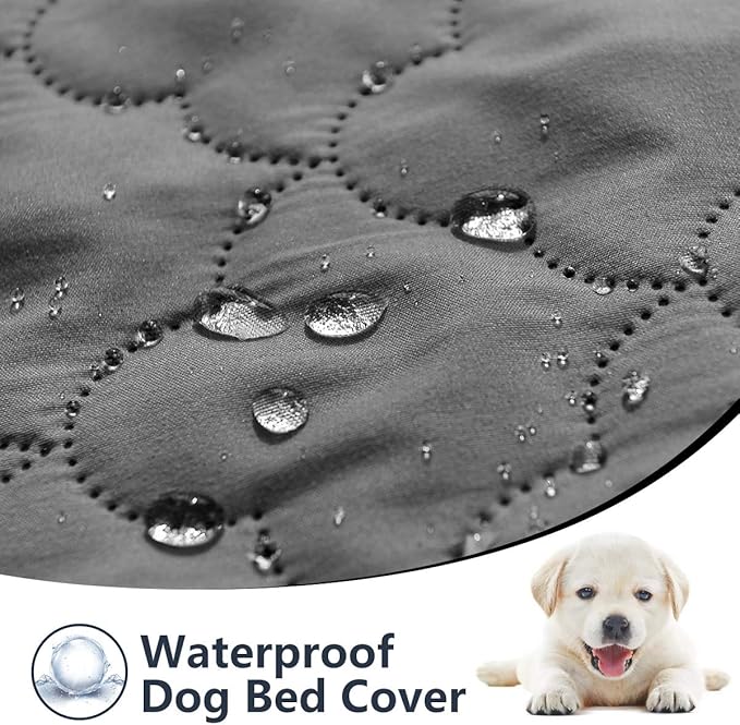 Dog Blankets for Couch Protection Waterproof Dog Bed Covers Pet Blanket Furniture Protector (Grey+Dark Grey 82"x108")