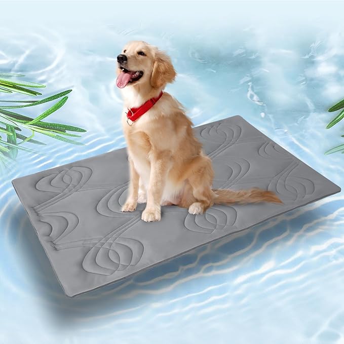 Iced 2.0 Dog Self-Cooling Mat for Large Dog 59"x40", Washable