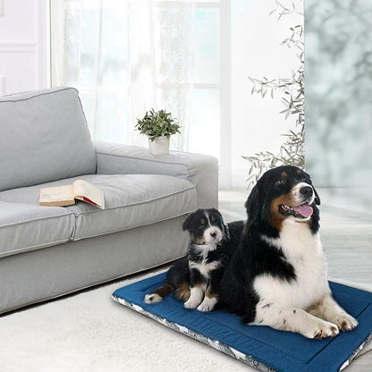 KROSER Fancy Dog Crate Pad Dog Bed Mat Reversible (Cool & Warm)