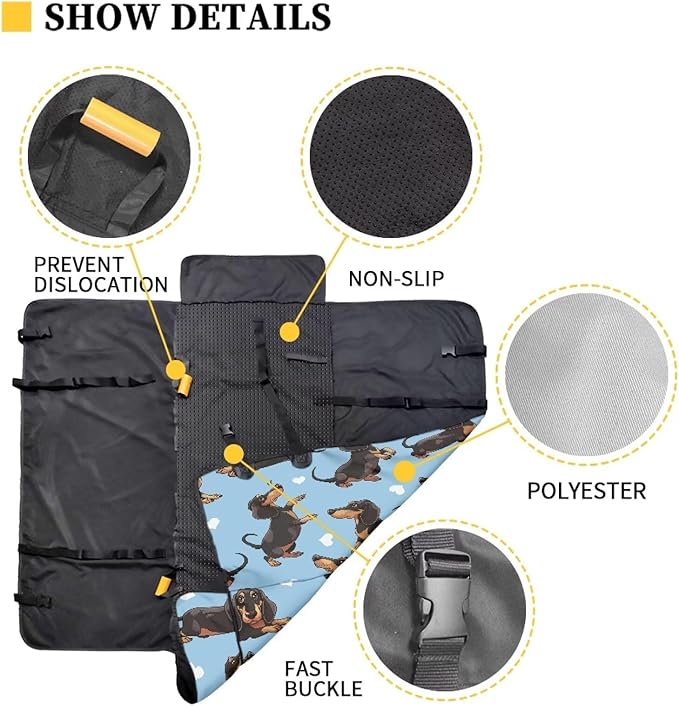 AFPANQZ Dachshund Design Dog Cat Seat Buckets