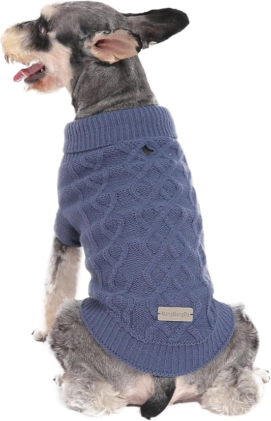 Small Dog Warm Winter Sweater MengMengDa Pet Dog Clothes Dog Knitwear for Small to Medium Breeds Dog Outfits