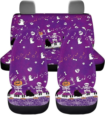 Halloween Purple Pumpkins Car Seat Cover Sets Universal