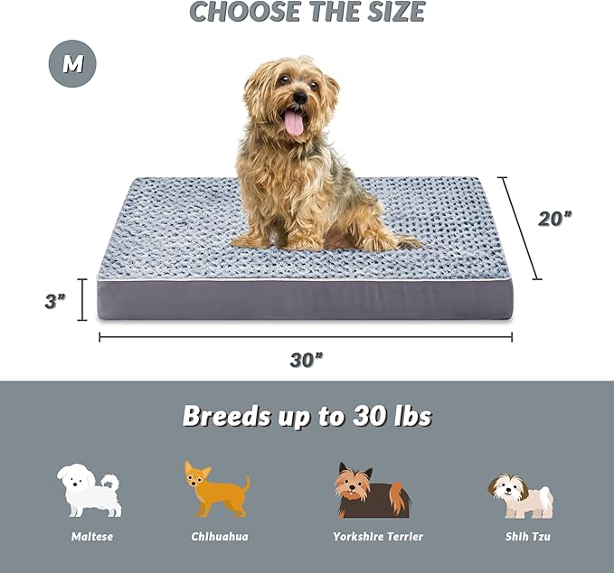 Figopage Orthopedic Memory Foam Dog Bed for Large Dogs