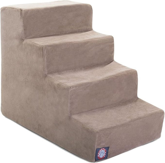 Majestic Pet 4 Step Suede Portable Dog Stairs 25 lbs