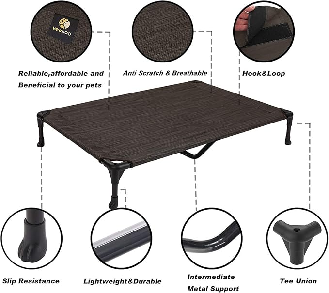 Veehoo Cooling Elevated Dog Bed CWC1803-XL