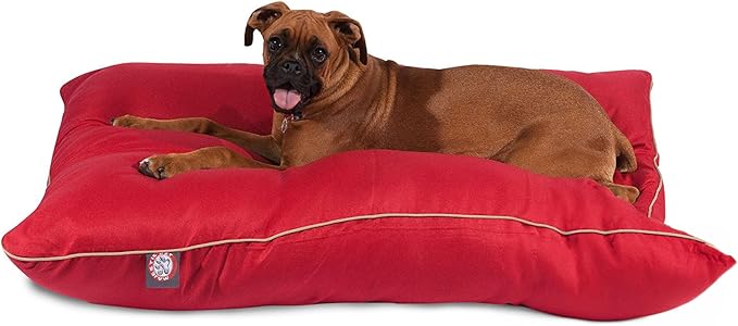 Majestic Pet Rectangle Large Dog Bed Washable – Non Slip Comfy Pet Bed – Dog Crate Bed Super Value Pillow Dog Bed – Dog Kennel Bed for Sleeping 46 x 35 Inch