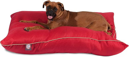 Majestic Pet Rectangle Large Dog Bed Washable – Non Slip Comfy Pet Bed – Dog Crate Bed Super Value Pillow Dog Bed – Dog Kennel Bed for Sleeping 46 x 35 Inch