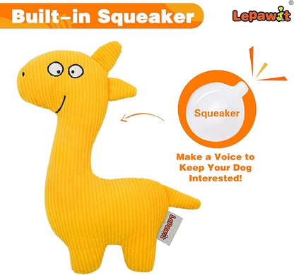 Squeaky Dog Toys, Cute Plush Toy for Dogs Indoor Play, Interactive Dog Toys with Non-Shedding Material for Small and Medium Dogs - Giraffe